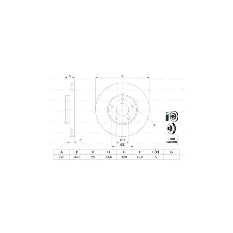 Гальмівний диск Bosch 0 986 479 173 відгуки - зображення 5