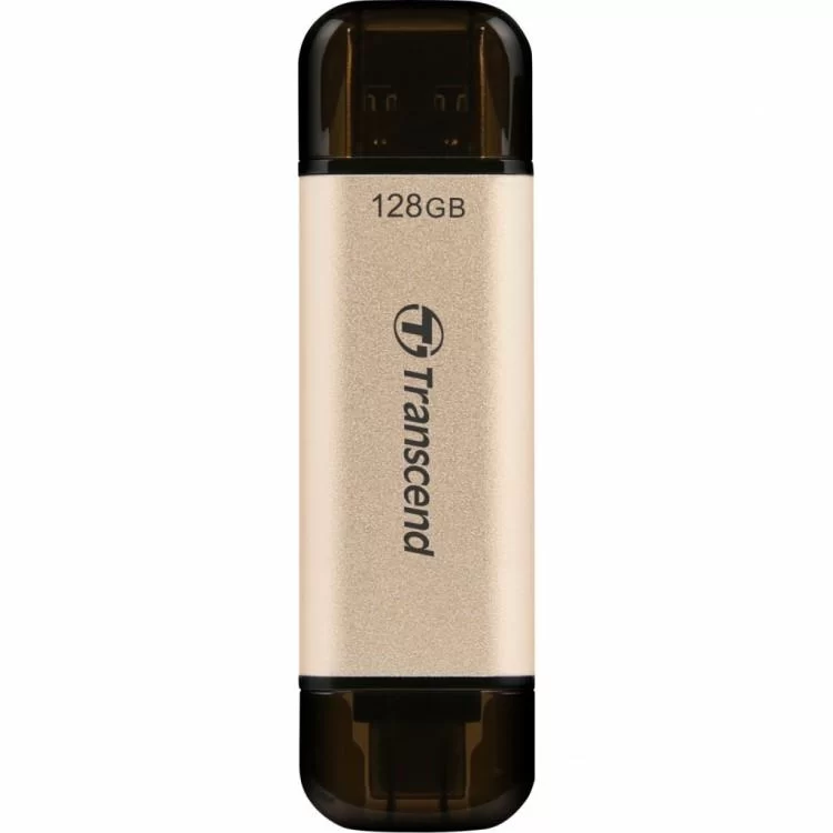 USB флеш накопитель Transcend 128GB JetFlash 930 Gold-Black USB 3.2/Type-C (TS128GJF930C)