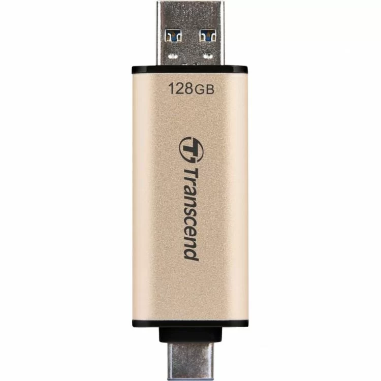 USB флеш накопитель Transcend 128GB JetFlash 930 Gold-Black USB 3.2/Type-C (TS128GJF930C) отзывы - изображение 5