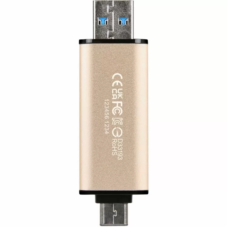 USB флеш накопитель Transcend 128GB JetFlash 930 Gold-Black USB 3.2/Type-C (TS128GJF930C) характеристики - фотография 7