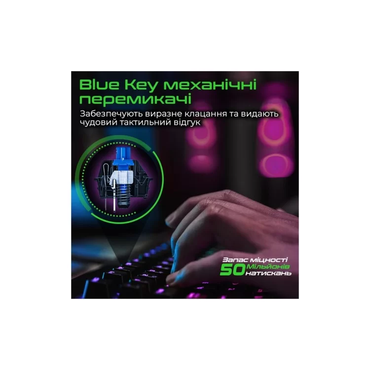 в продажу Клавіатура Vertux Comando USB Black (comando.black) - фото 3