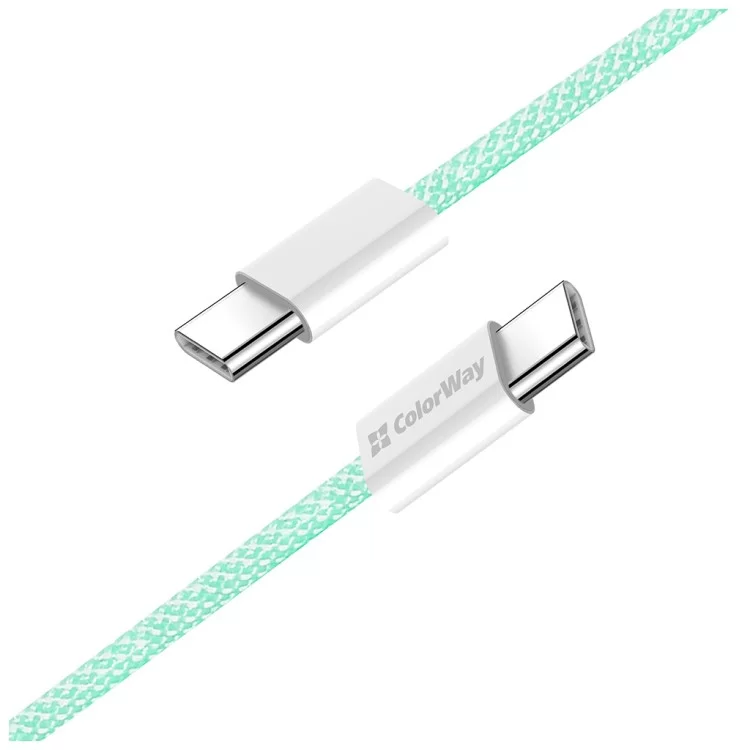 продаємо Дата кабель USB-C to USB-C 1.0m 60W 3.0А green ColorWay (CW-CBPDCC061-G) в Україні - фото 4