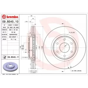 Гальмівний диск Brembo 09.B545.11