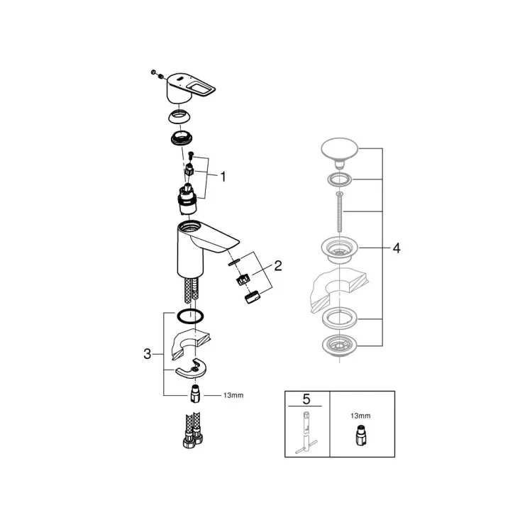 Змішувач Grohe S-Size BauLoop New (23337001) інструкція - картинка 6