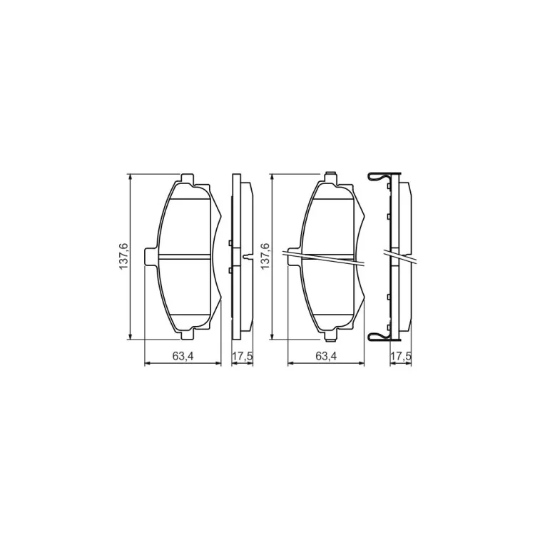 Тормозные колодки Bosch 0 986 424 810 цена 1 150грн - фотография 2