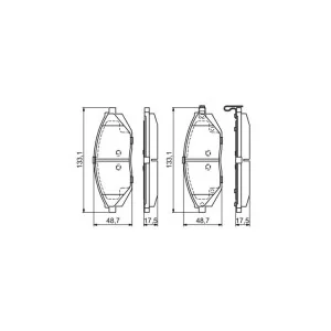 Тормозные колодки Bosch 0 986 494 684