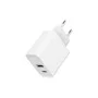 Зарядний пристрій Gembird USB-A + Type-C (PD20W + QC3.0 18W) white (TA-UC-PDQC20-01-W)