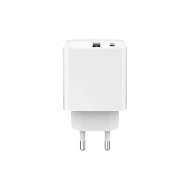 Зарядний пристрій Gembird USB-A + Type-C (PD20W + QC3.0 18W) white (TA-UC-PDQC20-01-W) ціна 366грн - фотографія 2