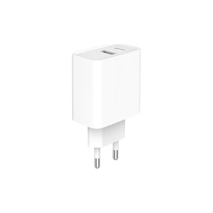 в продажу Зарядний пристрій Gembird USB-A + Type-C (PD20W + QC3.0 18W) white (TA-UC-PDQC20-01-W) - фото 3