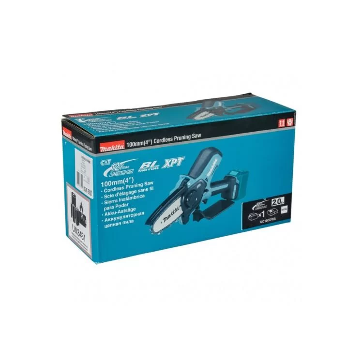 Цепная пила Makita CXT, 12V, 100мм, 2Ah (UC100DWA) - фото 11