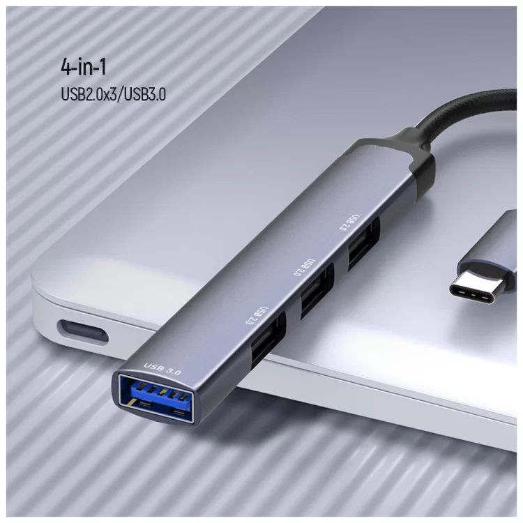 Концентратор ColorWay USB-C 4-в-1 USB2.0х3/USB3.0 (CW-HUB04) - фото 11