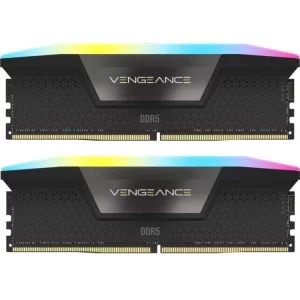 Модуль памяти для компьютера DDR5 32GB (2x16GB) 6000 MHz Vengeance RGB Black Corsair (CMH32GX5M2E6000Z36)