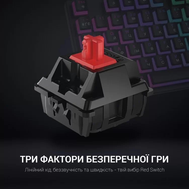 продаємо Клавіатура GamePro MK80R Red Switch RGB USB Black (MK80R) в Україні - фото 4