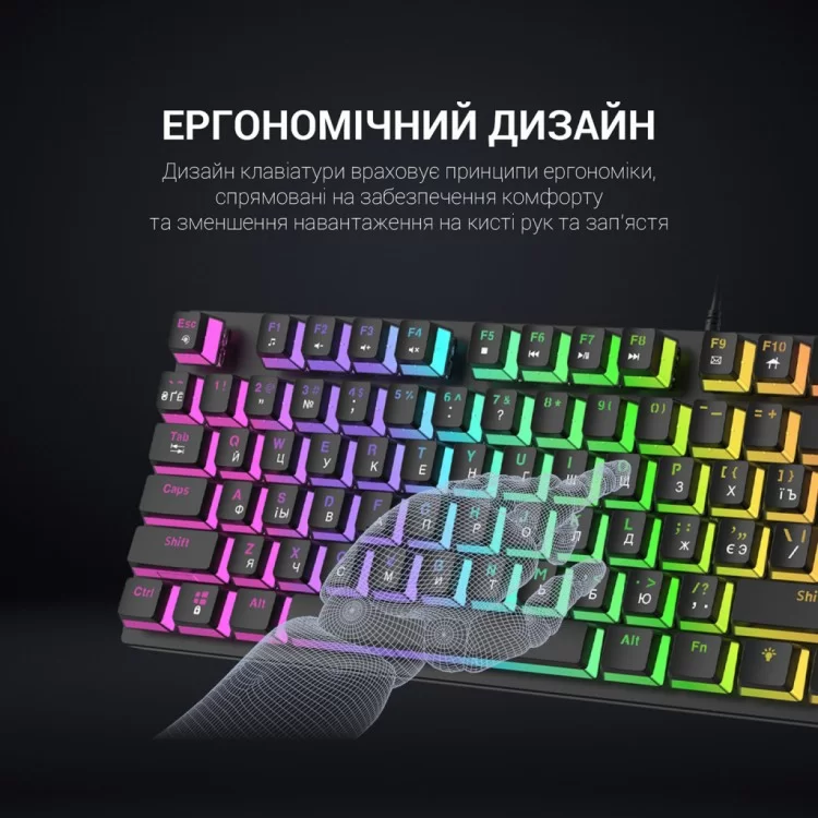 Клавіатура GamePro MK80R Red Switch RGB USB Black (MK80R) відгуки - зображення 5