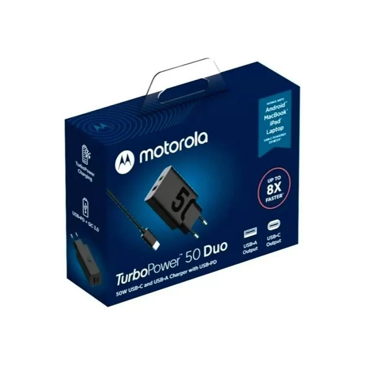 Зарядний пристрій Motorola 50W U+C + cable USB-C (SJMC502) (1060545) характеристики - фотографія 7