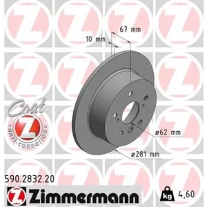 Гальмівний диск ZIMMERMANN 590.2832.20