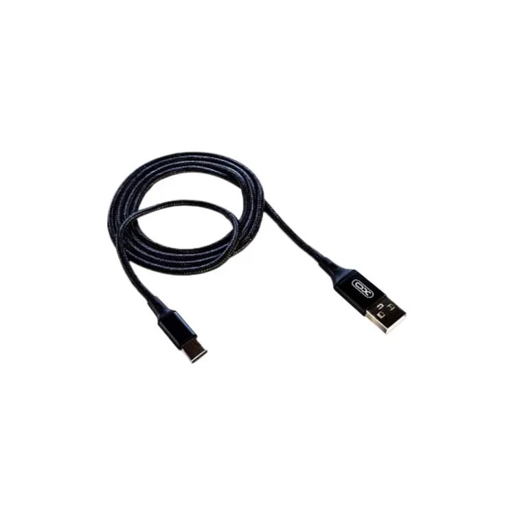 Дата кабель USB 2.0 AM to Type-C 2.0m NB143 Braided Black XO (XO-NB143C2-BK) ціна 206грн - фотографія 2