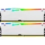 Модуль памяти для компьютера DDR5 32GB 5200 MHz FURY Beast White RGB Kingston Fury (ex.HyperX) (KF552C40BWAK2-32)