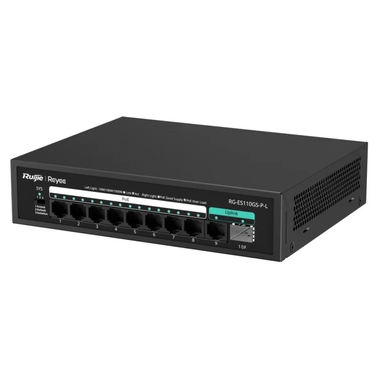 Комутатор мережевий Ruijie Networks RG-ES110GS-P-L ціна 12 544грн - фотографія 2