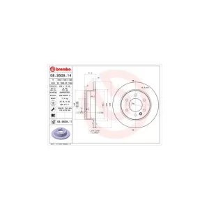 Гальмівний диск Brembo 08.9509.11