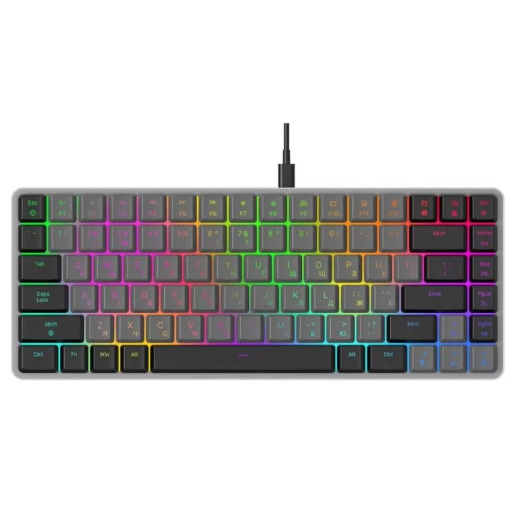 Клавіатура GamePro MK141R Red Swich Low Profile RGB USB Dark Gray (MK141R)