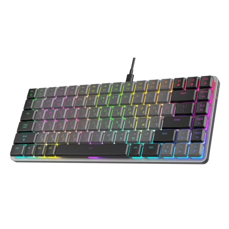 в продажу Клавіатура GamePro MK141R Red Swich Low Profile RGB USB Dark Gray (MK141R) - фото 3