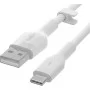 Дата кабель USB 2.0 AM to Type-C 1.0m White Belkin (CAB008BT1MWH)