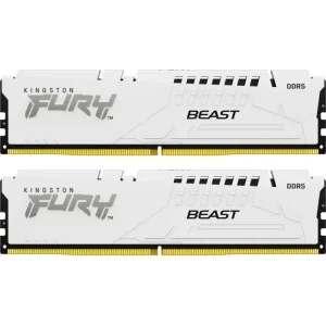 Модуль пам'яті для комп'ютера DDR5 64GB (2x32GB) 5200 MHz FURY Beast White Kingston Fury (ex.HyperX) (KF552C40BWK2-64)