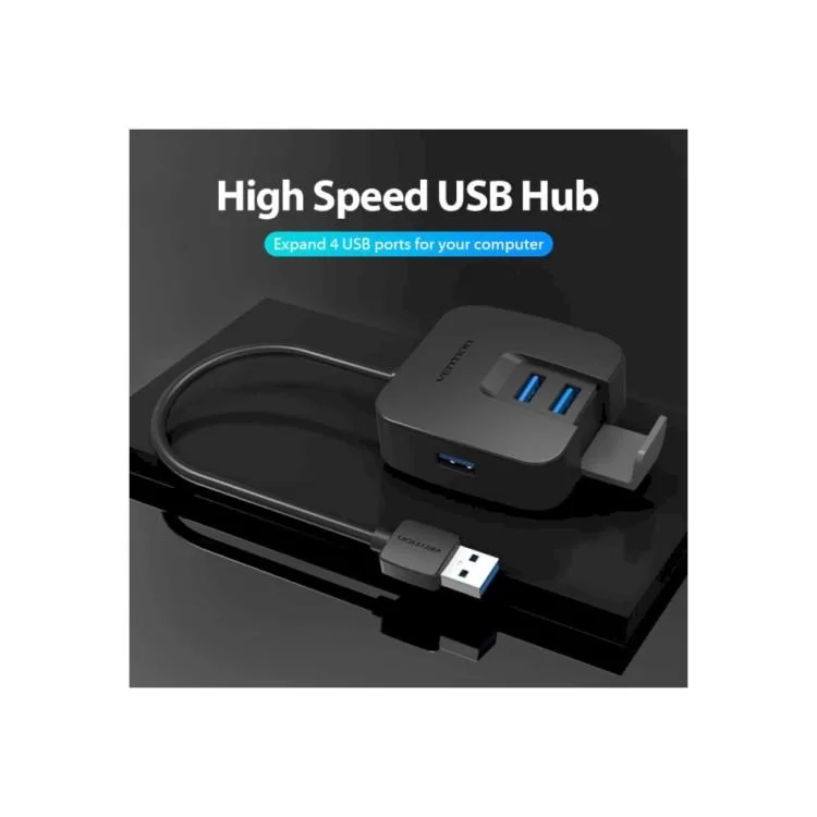 Концентратор Vention USB 3.0 to 4хUSB 3.0 Black 1.0m (CHBBF) ціна 568грн - фотографія 2