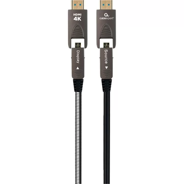 Кабель мультимедійний HDMI to HDMI A/D to A/D 10.0m V.2.0 4K 60Hz Optic (AOC) Cablexpert (CCAP-HDMIDD-AOC-10M)