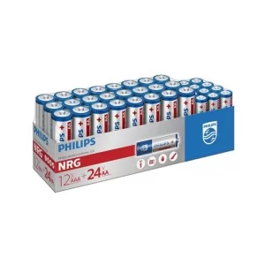 Батарейка Philips AA+AAA Power Alkaline целочная пак=24+12 (LR036G36W/10)