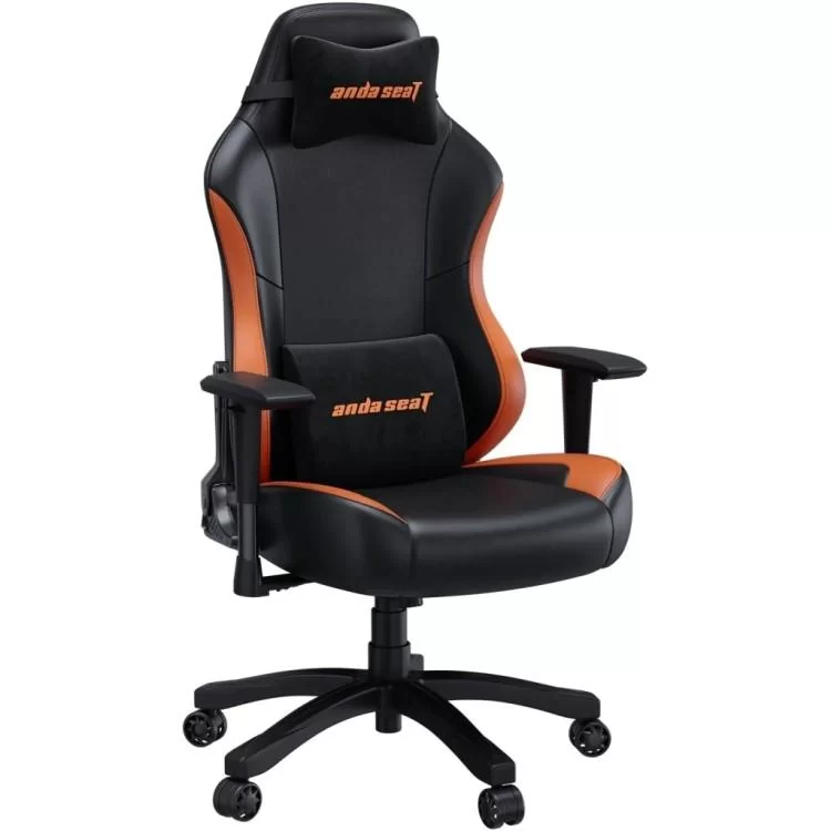 Крісло ігрове Anda Seat Luna Color PVC Size L Black/Orange (AD18-48-BO-PV) ціна 16 998грн - фотографія 2