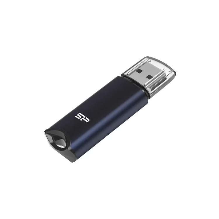 USB флеш накопичувач Silicon Power 64GB Marvel M02 Aluminum Blue USB 3.2 (SP064GBUF3M02V1B) ціна 390грн - фотографія 2