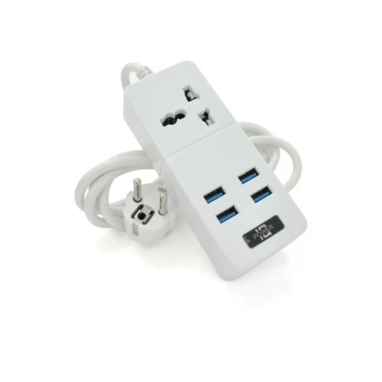 Мережевий фільтр живлення Voltronic TВ-Т06, 1роз, 4*USB White (ТВ-Т06-White)