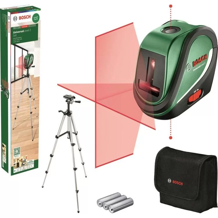 продаємо Лазерний нівелір Bosch UniversalLevel2 (Set), до 10м, 0.5мм/м, 0.45кг (0.603.663.803) в Україні - фото 4