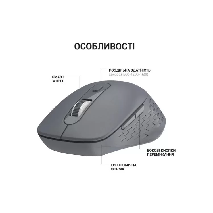 Мышка OfficePro M230G Silent Click Wireless/Bluetooth Gray (M230G) инструкция - картинка 6