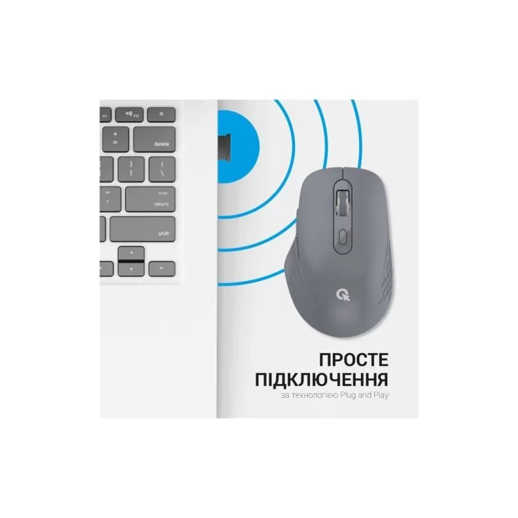 Мышка OfficePro M230G Silent Click Wireless/Bluetooth Gray (M230G) обзор - фото 8