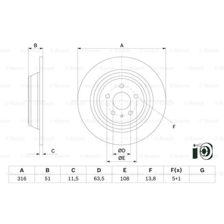 Гальмівний диск Bosch 0986479D86 відгуки - зображення 5