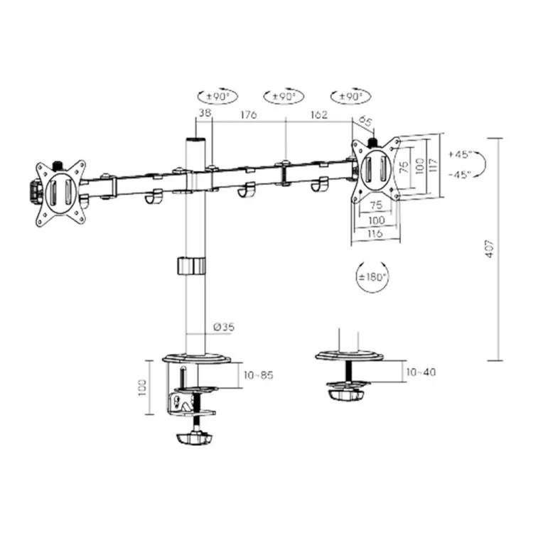 Кронштейн Brateck LDT66-C024 ціна 2 366грн - фотографія 2