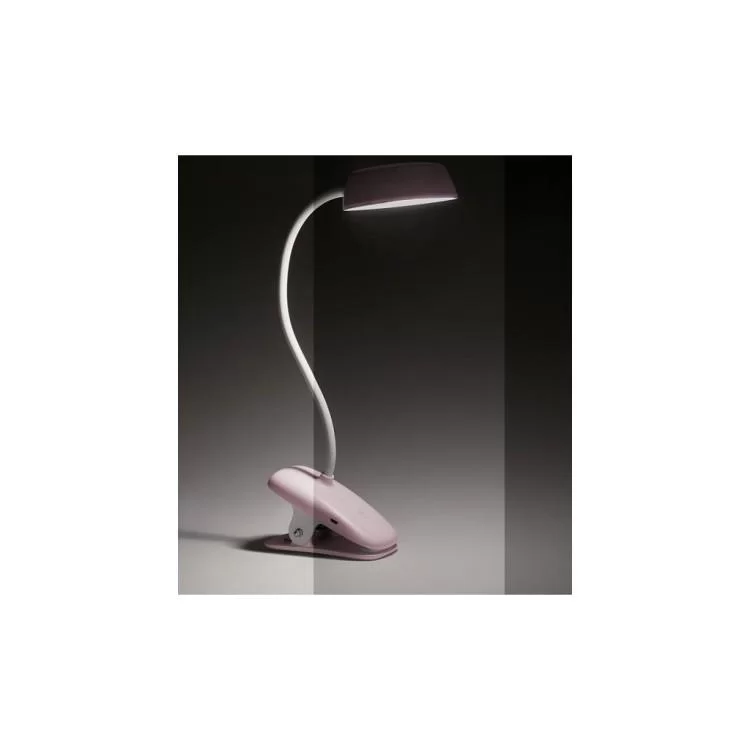 Настільна лампа Philips LED Reading Desk lamp Donutclip 3W, 4000K, 1200mAh (Lithium battery), рожевий (929003179627) ціна 1 760грн - фотографія 2