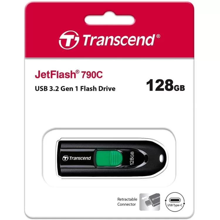 USB флеш накопичувач Transcend 128GB JetFlash 790C Black USB 3.1 (TS128GJF790C) інструкція - картинка 6