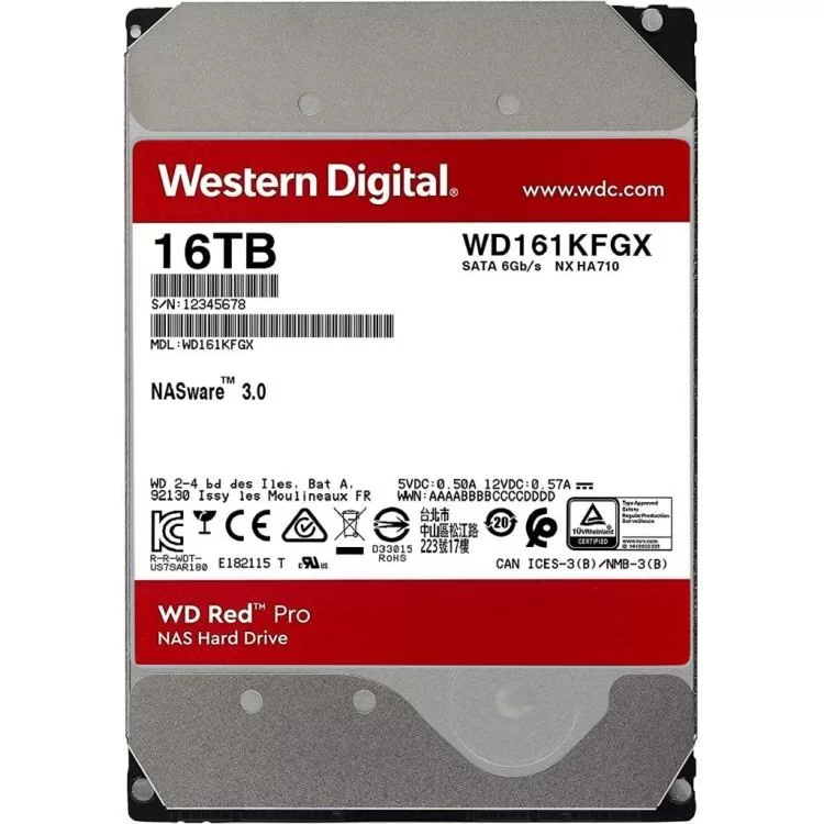 Жорсткий диск 3.5" 16TB WD (WD161KFGX) ціна 38 941грн - фотографія 2