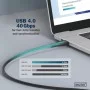 Дата кабель USB-C to USB-C 1.0m USB 4.0 Gen3 40G 240W 8K silicone black Digitus (AK-300344-010-S)