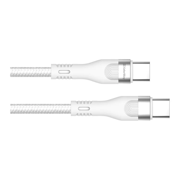 продаем Дата кабель USB-C to USB-C 1.0m (PD Fast Charging 240W) 5А white ColorWay (CW-CBPDCC065-WT) в Украине - фото 4