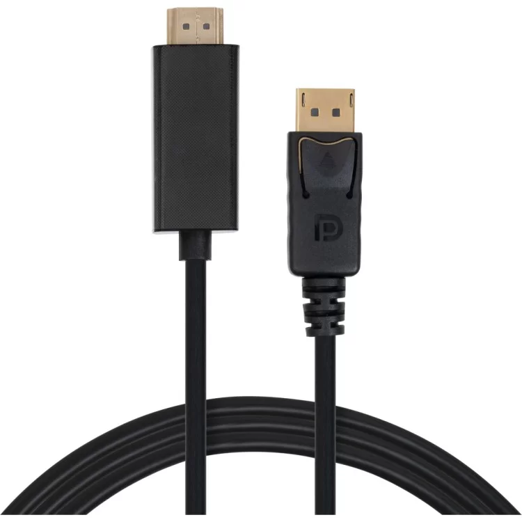 Кабель мультимедийный Display Port to HDMI 1.8m v1.4/v2.1 4K120/8K60 Vinga (VCPDP14HI211.8)