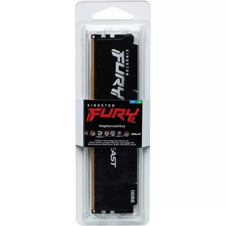 Модуль пам'яті для комп'ютера DDR5 32GB 5200 MHz Fury Beast Black Kingston Fury (ex.HyperX) (KF552C40BB-32) відгуки - зображення 5