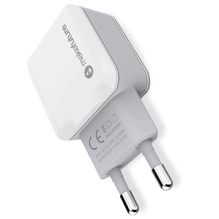 в продаже Зарядное устройство MakeFuture 2 USB (2.4 A) White (MCW-21WH) - фото 3