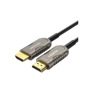 Кабель мультимедийный HDMI to HDMI 60.0m V2.1 Optical 8K 60Hz 48Gbps Dolby 7.1 TPE Black Metal Type Vention (AAZBAE)