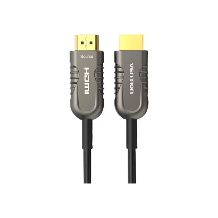 Кабель мультимедийный HDMI to HDMI 60.0m V2.1 Optical 8K 60Hz 48Gbps Dolby 7.1 TPE Black Metal Type Vention (AAZBAE) цена 11 048грн - фотография 2