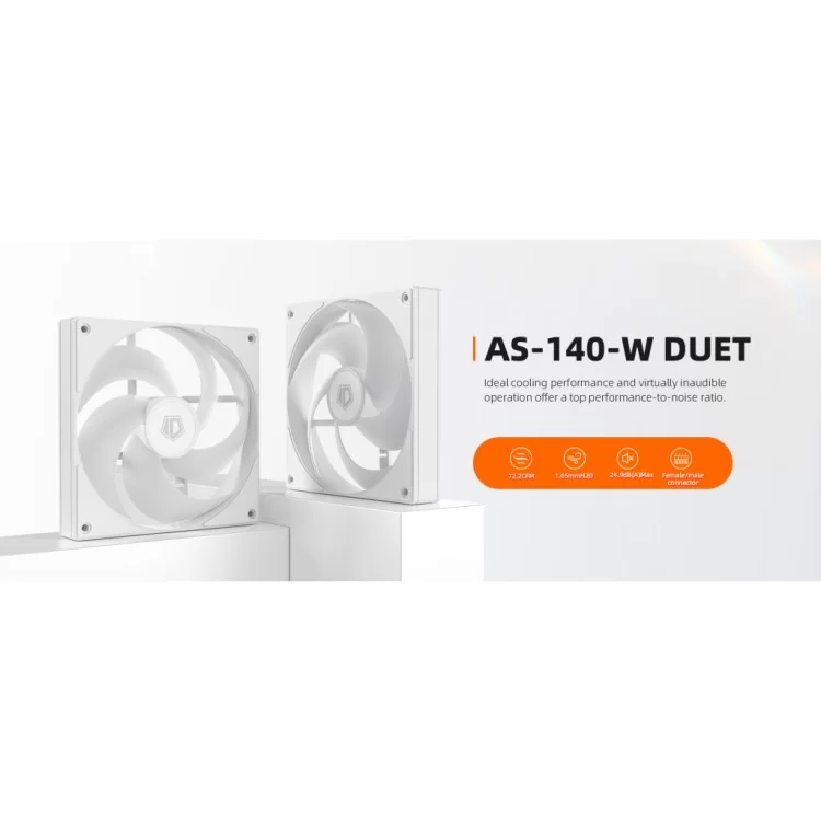 Кулер для корпуса ID-Cooling Вентилятор ID-Cooling AS-140-W Duet White (AS-140-W DUET) характеристики - фотография 7